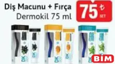DERMOKİL DİŞ MACUNU + FIRÇA 75 ML fiyat ve kampanya bilgisi